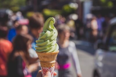 cremiges Matcha Eis