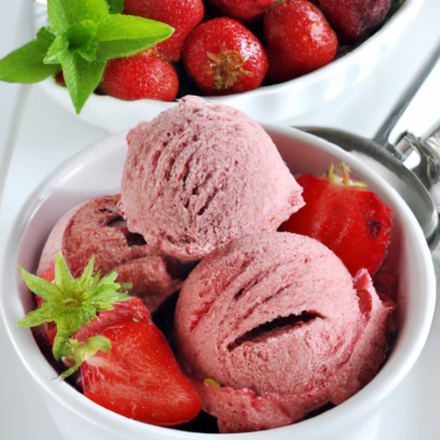 Balsamico-Erdbeere-Eis, Balsamic Strawberry Ice Cream