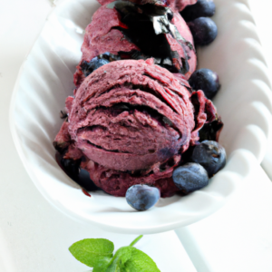 Blaubeer Balsamico Eis, Blueberry Balsamic Ice Cream