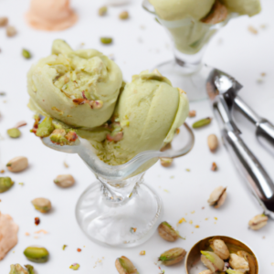 Cremiges leckeres Pistazieneis, pistachio ice cream
