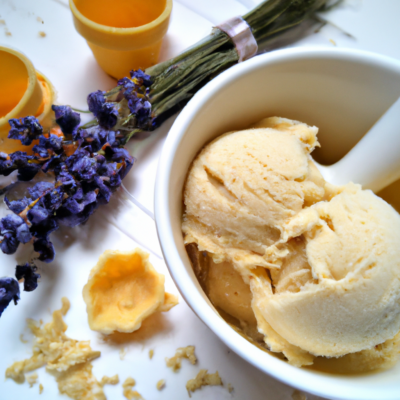Lavendel-Honig-Eis, Lavender Honey Ice Cream