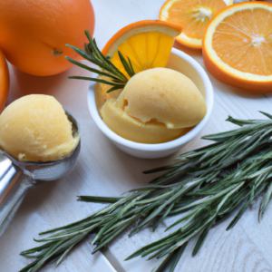 Rosmarin Orange Eis, Rosemary Orange Ice Cream