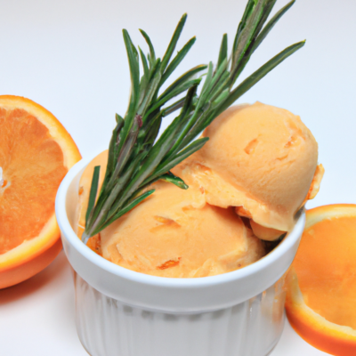 Rosmarin Orange Eis, Rosemary Orange Ice Cream