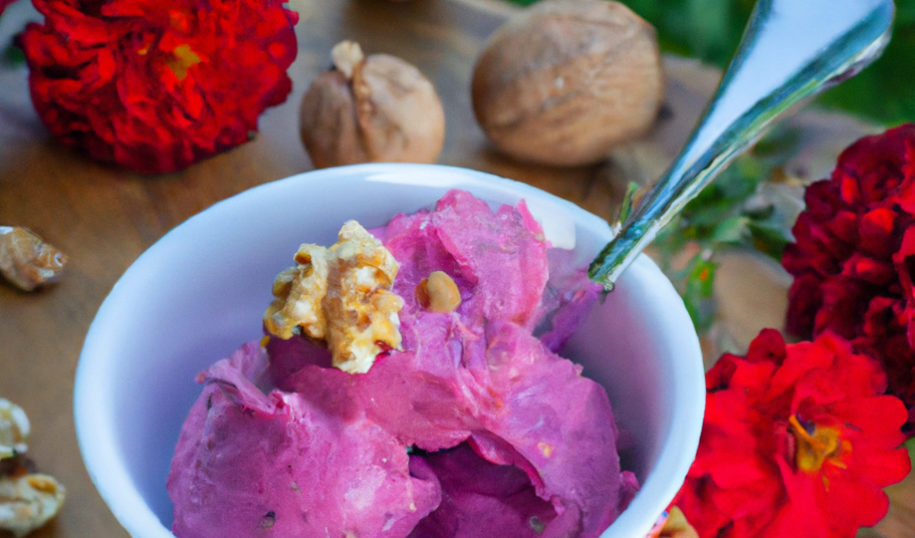 Rote-Bete-Walnuss-Eis in der eigenen Küche herstellen