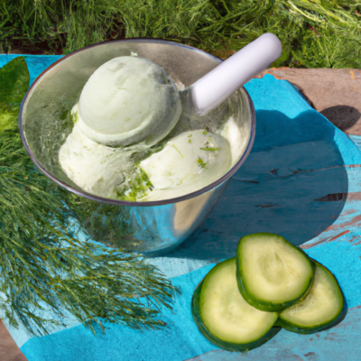 gurken dill eis selbst gemacht, Cucumber Dill Ice Cream