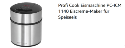 Profi Cook Eismaschine PC-ICM