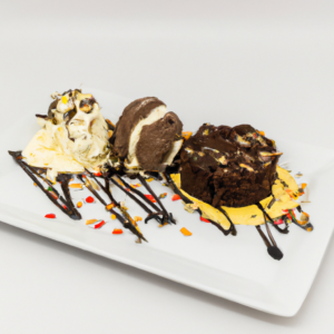 schokoladen brownie eiscreme, musso mini lussino, Chocolate Brownie Ice Cream