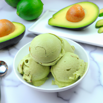 avocado limetten eis, avocado lime ice cream