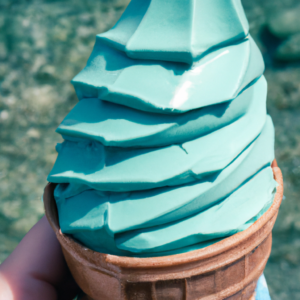 blaualgen schokoladen eis, blue algae chocolate ice cream