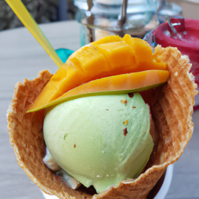 wasabi mango eis, wasabi mango ice cream