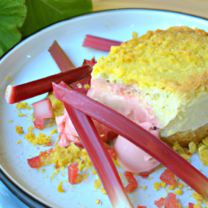 kaesekuchen-rhabarber-eis, Cheesecake Rhubarb Ice Cream