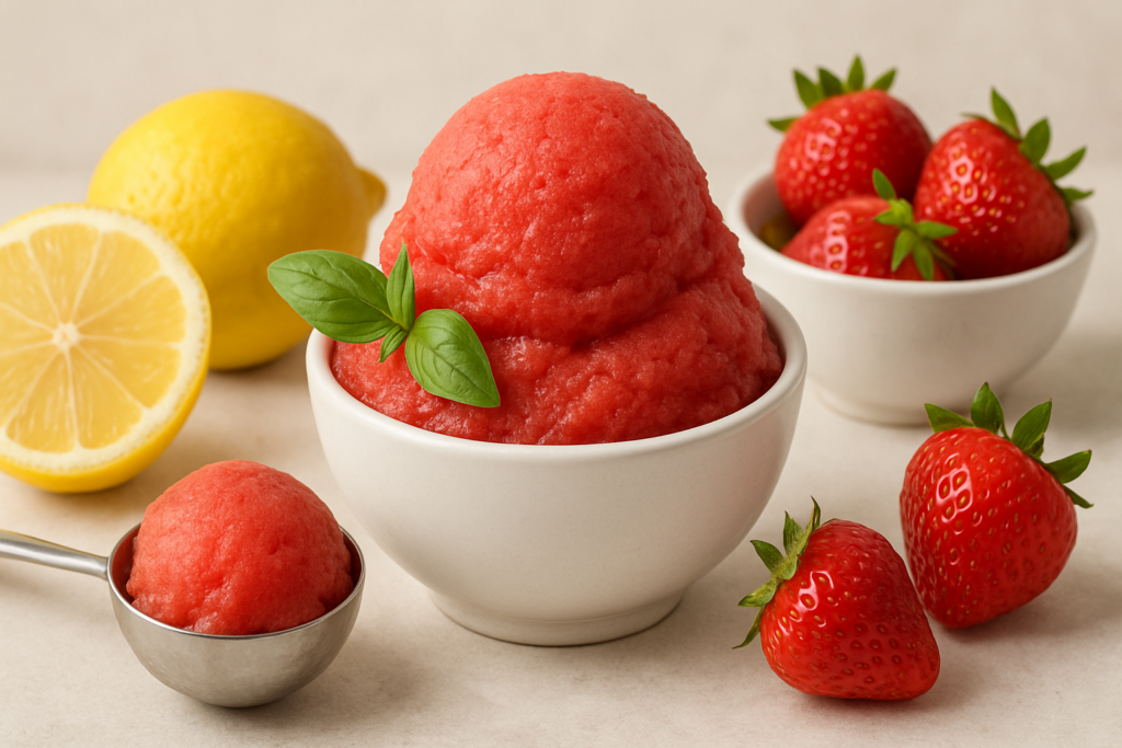Fruchteis ganz ohne Milch – Sorbets selber machen – passende Illustration
