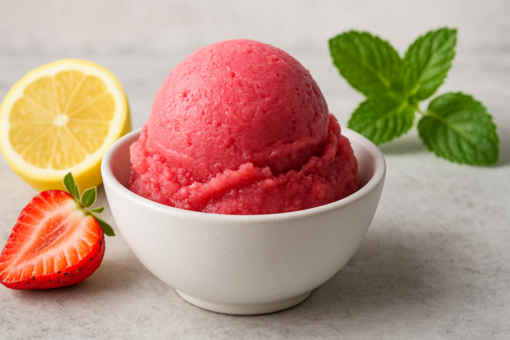 Fruchteis ganz ohne Milch – Sorbets selber machen – passende Illustration
