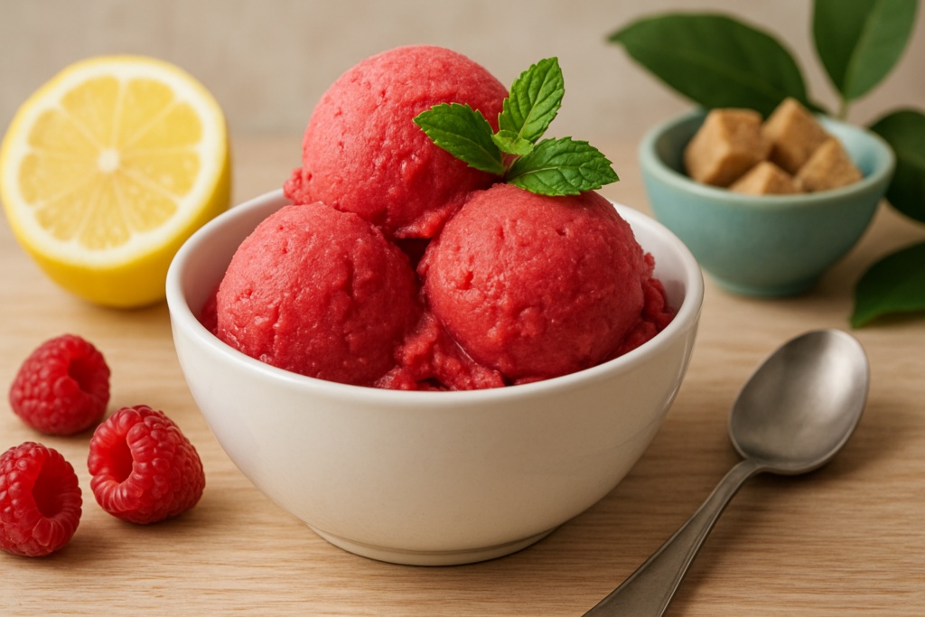 Fruchteis ganz ohne Milch – Sorbets selber machen – passende Illustration