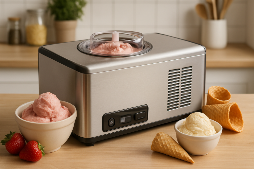 H.Koenig HF320 Eismaschine und Rezepte – passende Illustration