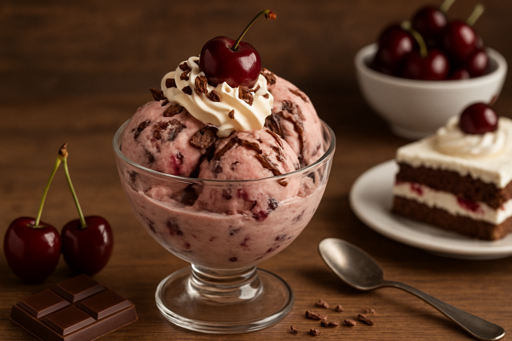 Schwarzwälder Kirsch Eis – Die ultimative Anleitung für ein himmlisches Dessert – passende Illustration