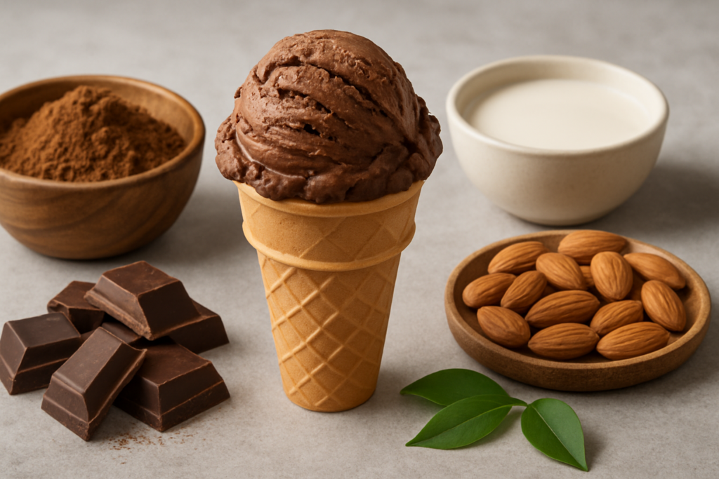 Veganes Schokoladeneis ohne Soja: Alternativen und Rezepte – passende Illustration